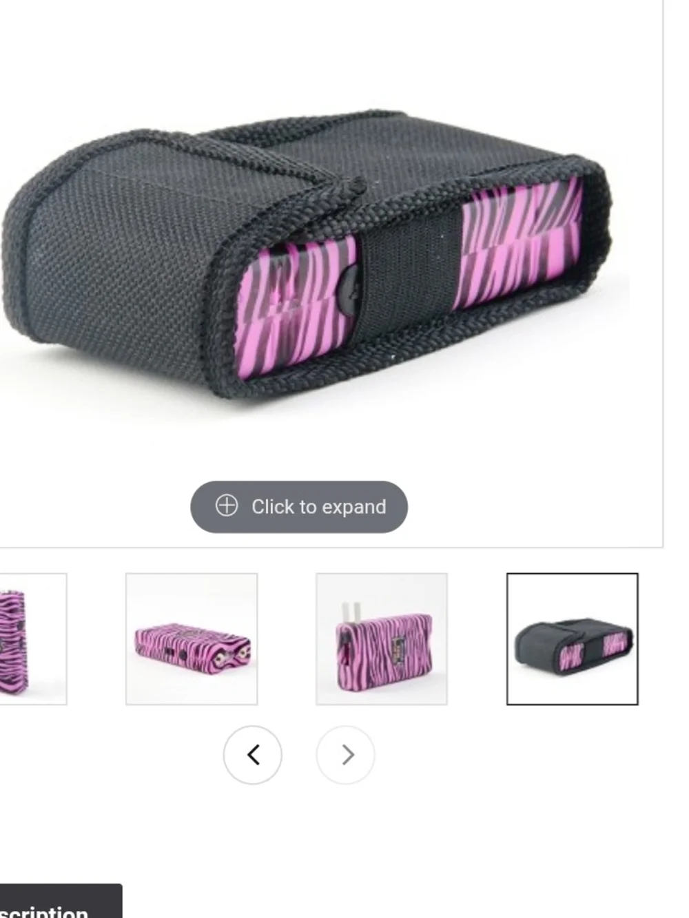 Taser- Pink Zebra Pattern Set Of 2